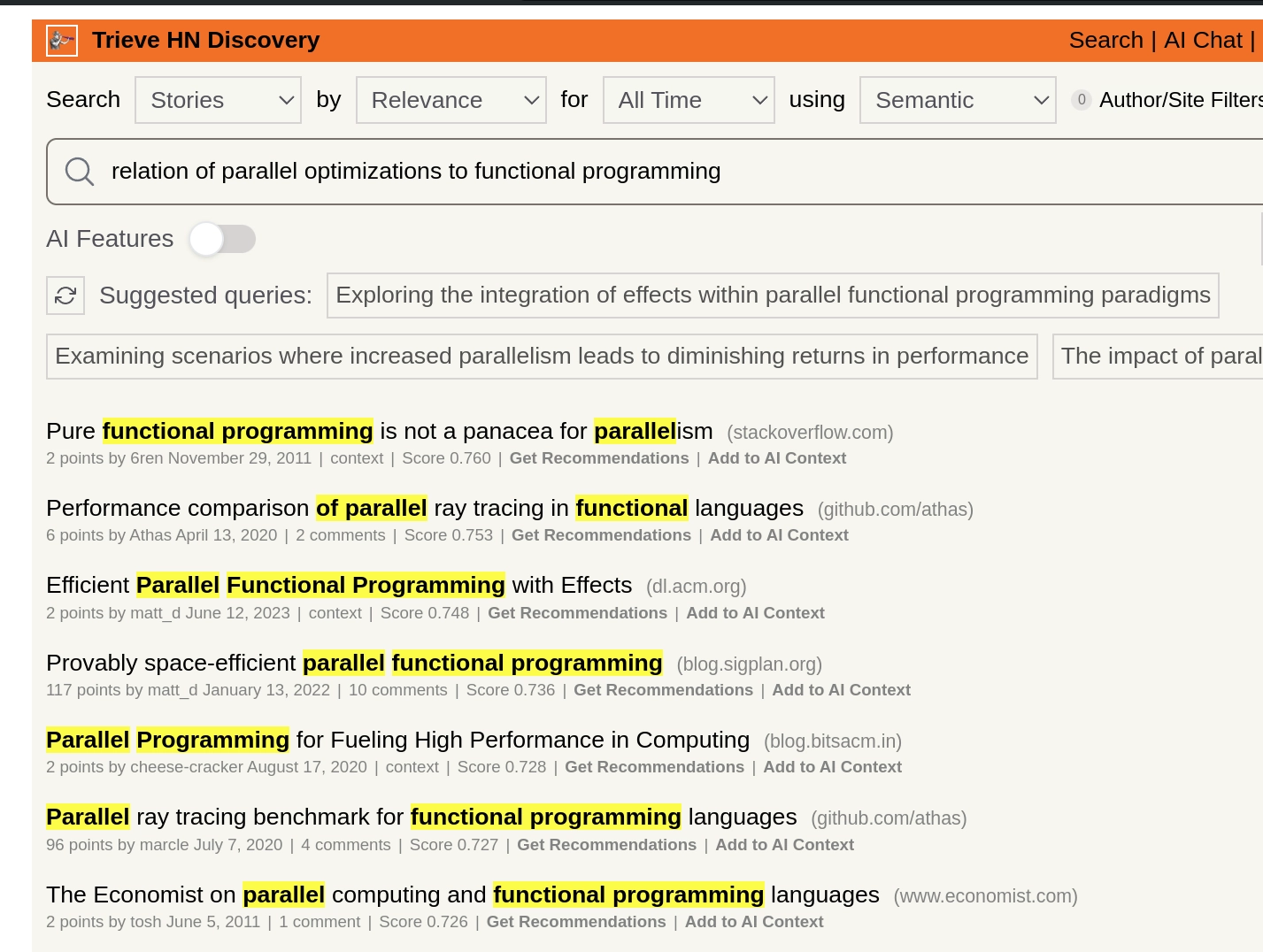 relations of paralell optimizations query