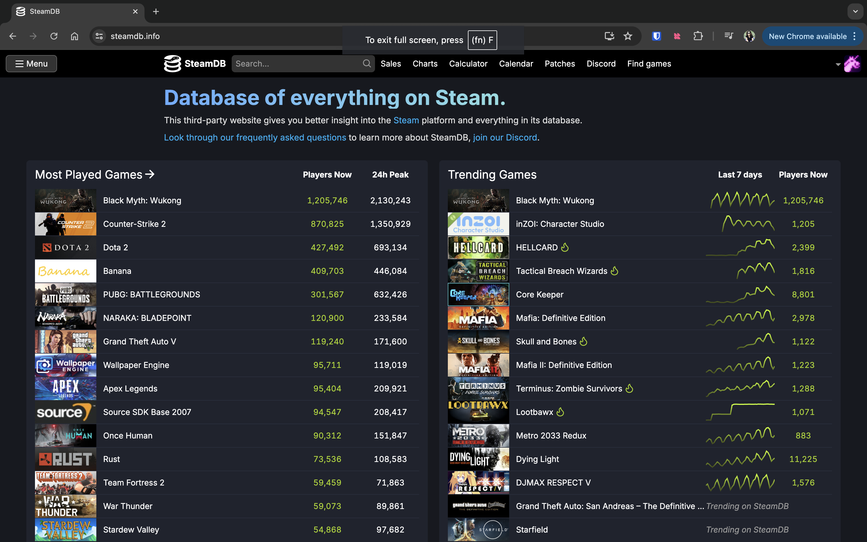 Steamdb Screenshot